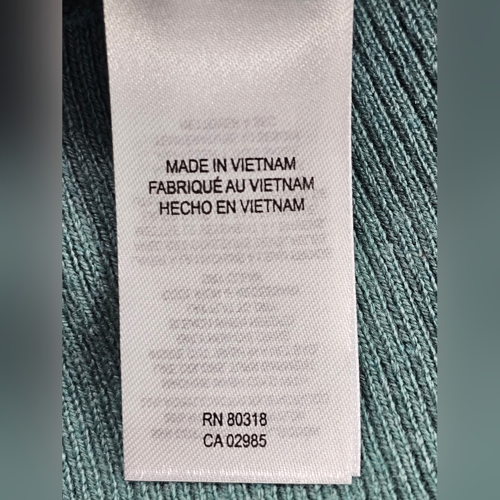 NEW Lucky Brand V Neck Ribbed Womens M Green Sea Pine Sweater Soft Cozy Pullover - Picture 8 of 10